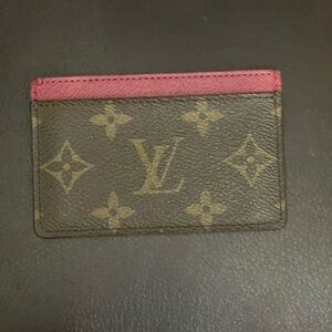 Louis Vuitton Brown and Pink Monogram Card Case
